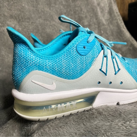 🩵 Nike Air Max Sequent 3 908993-404 Blue Running Shoes Sneakers Women’s - Picture 3 of 12